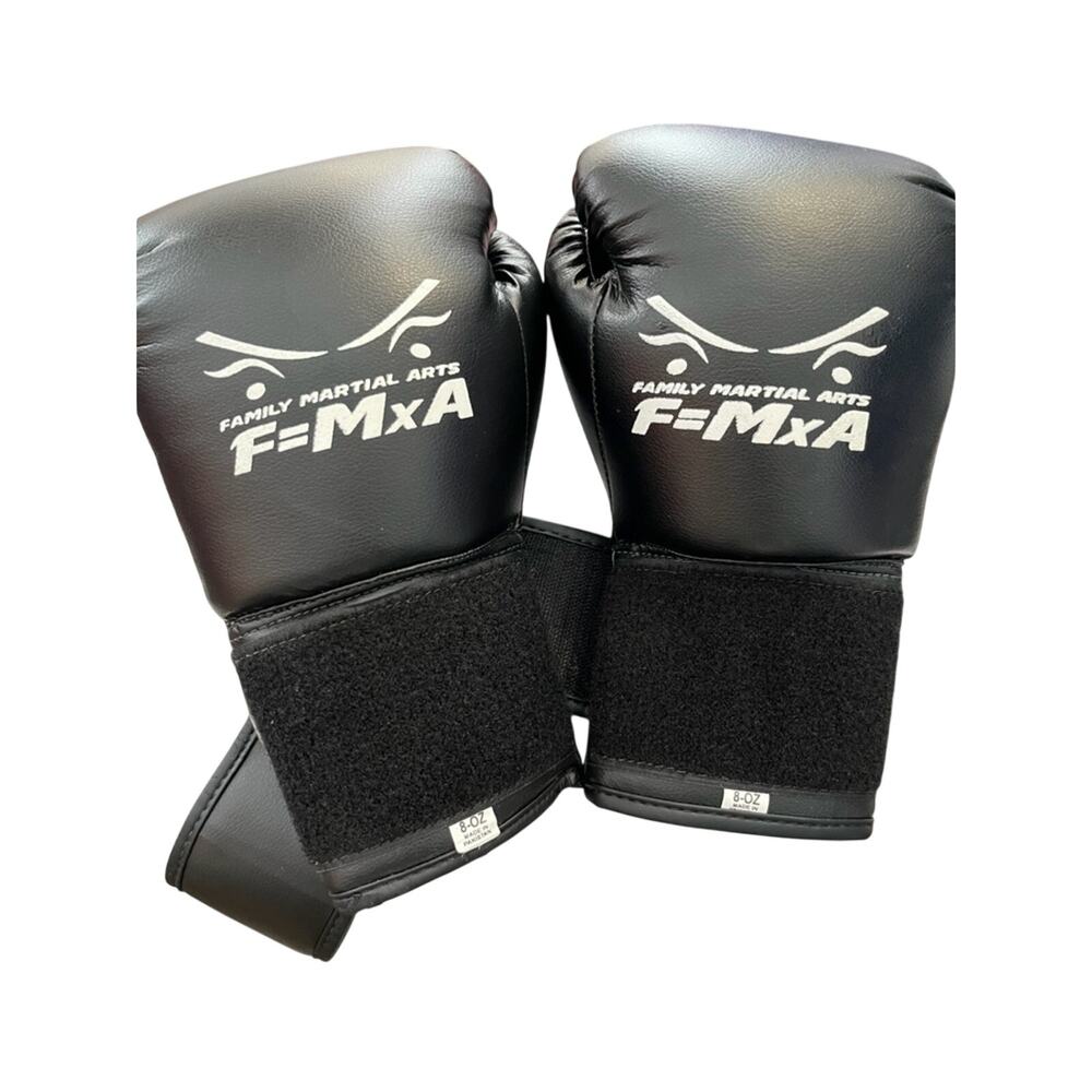 F-MxA Black Boxing Gloves Martial Arts - Kids 8oz